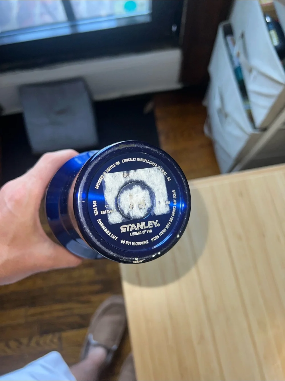 Stanley Metallic Navy Travel Tumbler with Handle